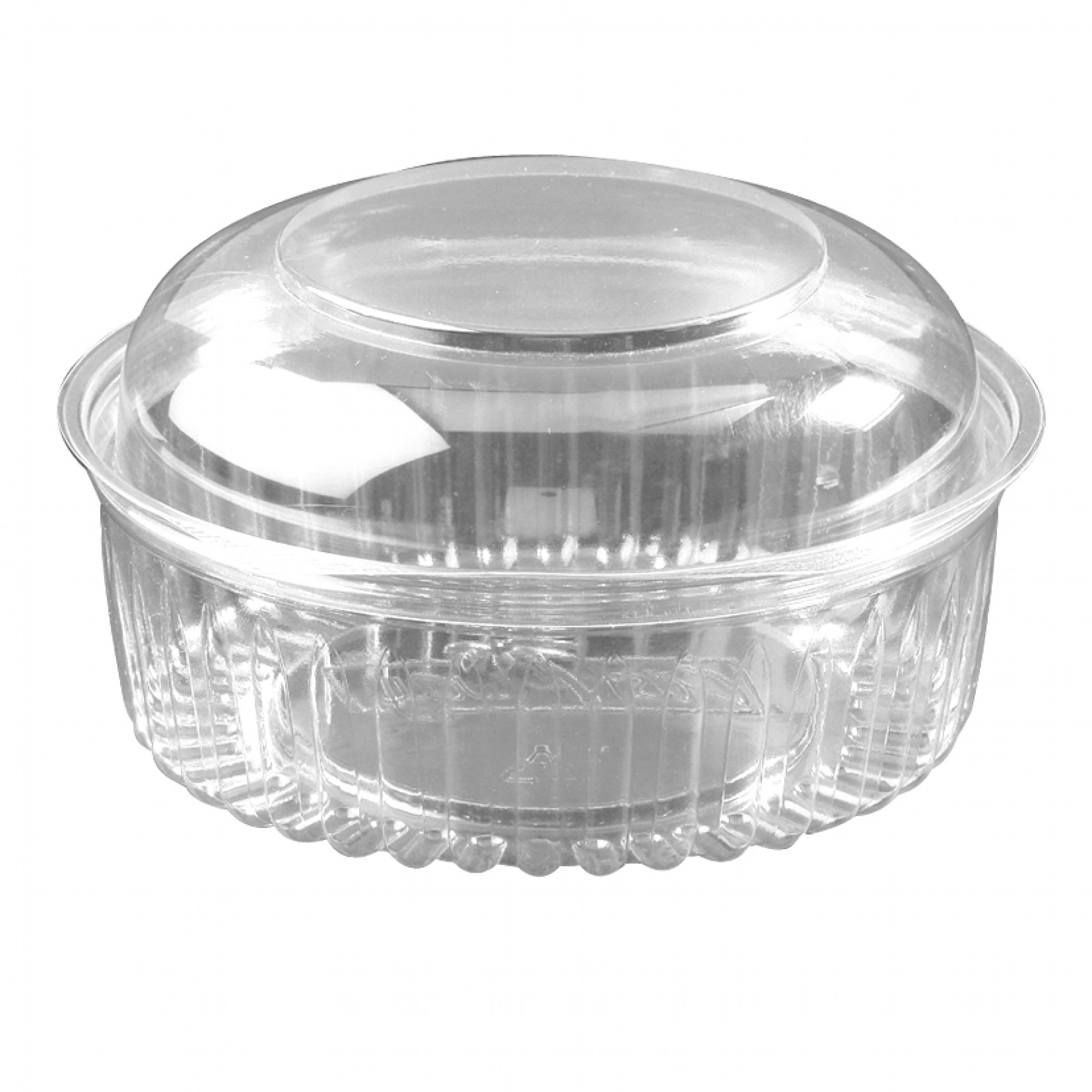 Plastic Container Round - Hinged Dome Lid 682ml