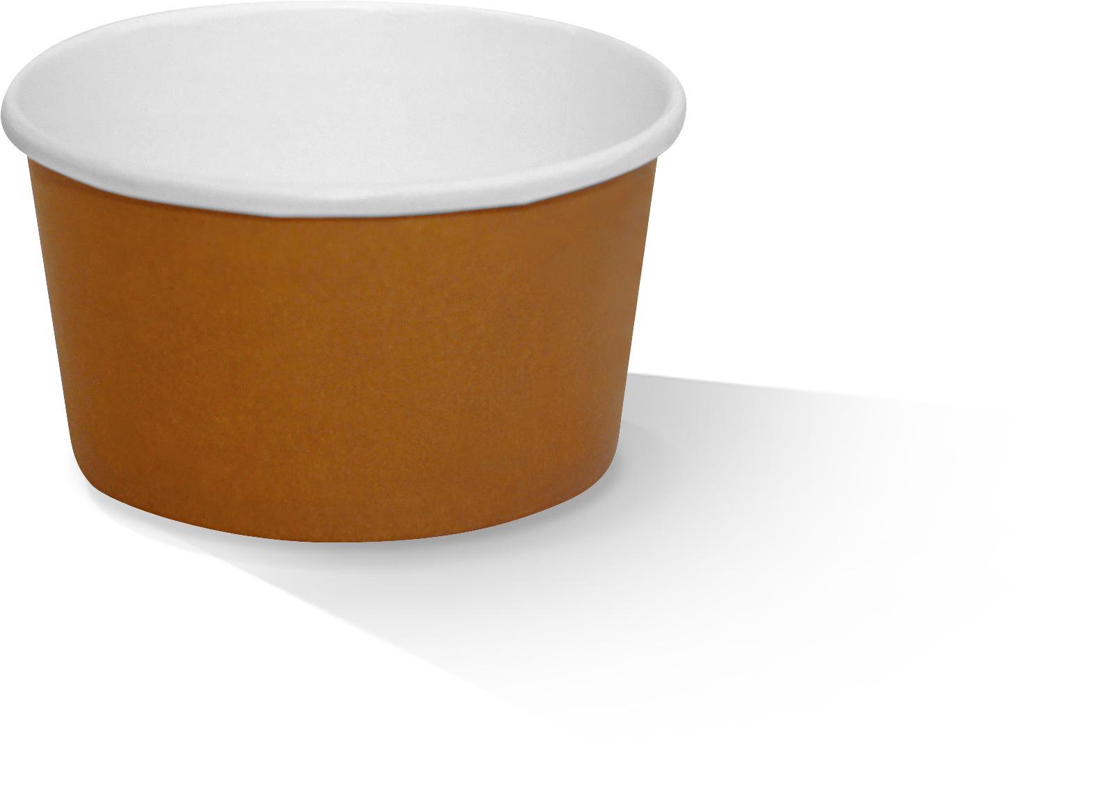 PLA Coated Paper Bowl 8OZ Brown 1000pc/ctn Online Packaging Pro