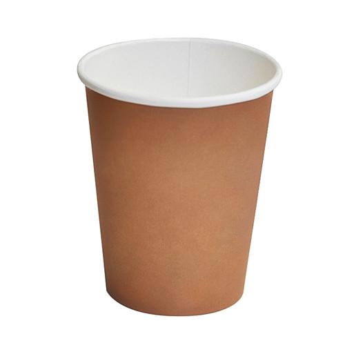 12 OZ PLA Coated SW Cup/Brown Print 1000pc Online Packaging Pro