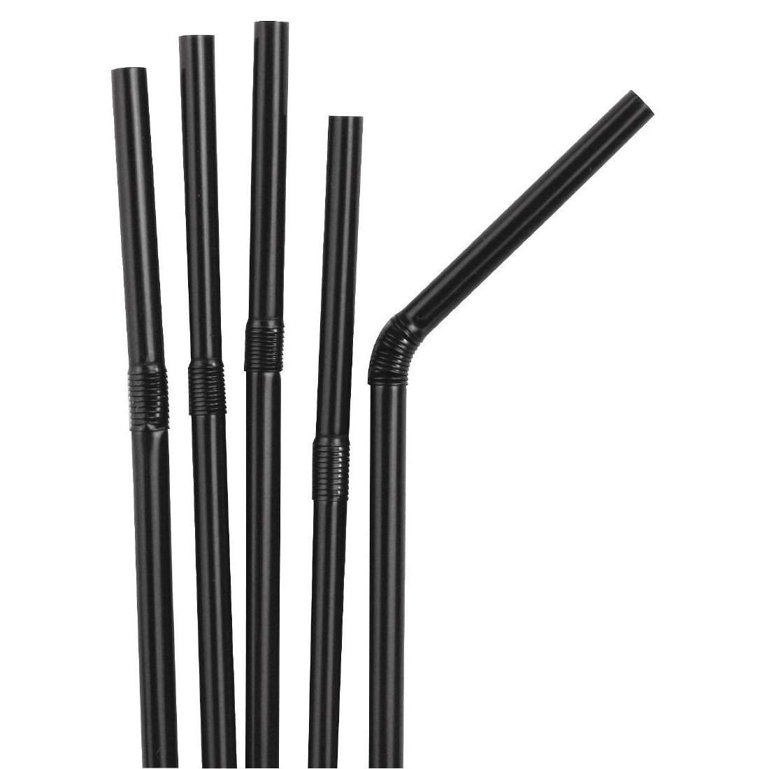 Black Flexible Straws