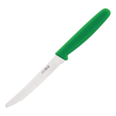 Hygiplas Green Serrated Tomato Knife 10cm