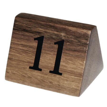 Olympia Acacia Table Number Signs Numbers 11-20