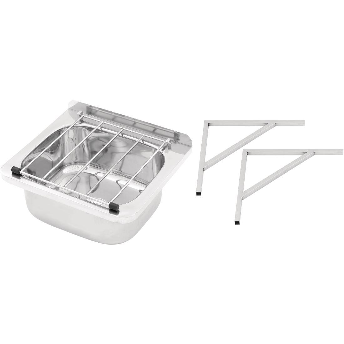 Cleaners Sink with Grate Brackets 31.2 Ltr