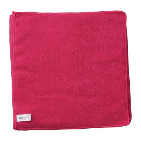 Oates Microfibre Cloth Red Pack of 10