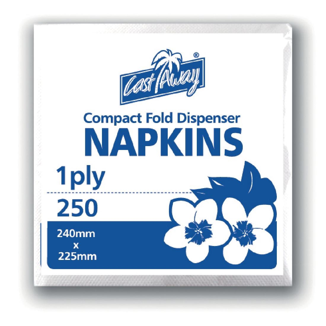 White Compact Dispenser Napkins 225 x 240mm