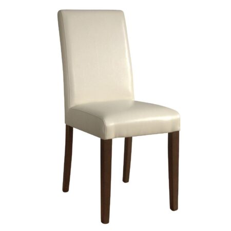 Bolero Faux Leather Dining Chairs Cream (Pack of 2
