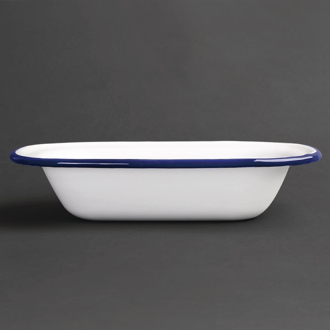 Olympia Enamel Pie Dish Rectangular 180 x 135mm
