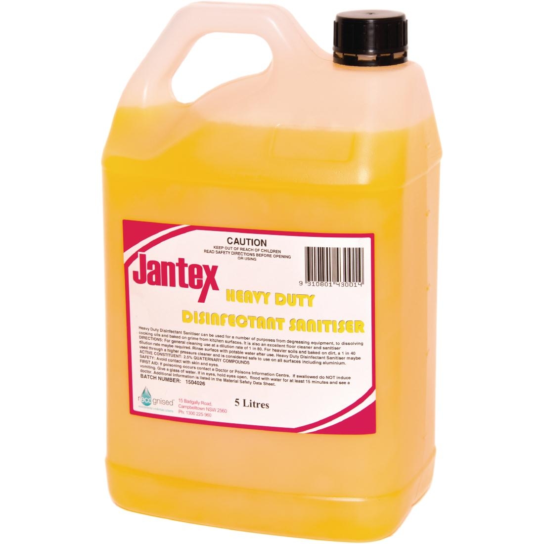 Jantex Heavy Duty Disinfectant and Sanitiser 5Ltr