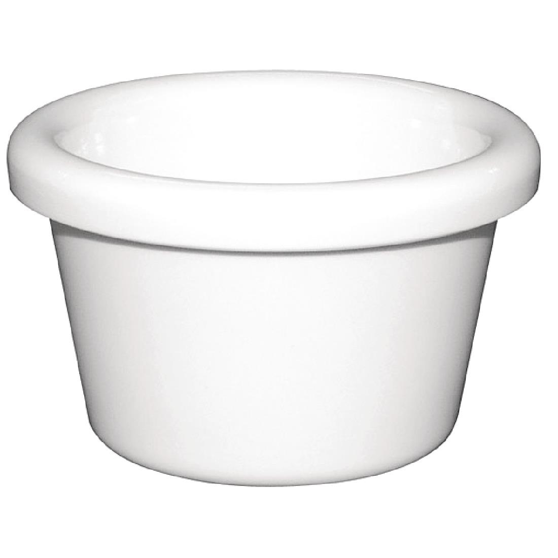 Kristallon Melamine Plain Ramekins White 63.5mm